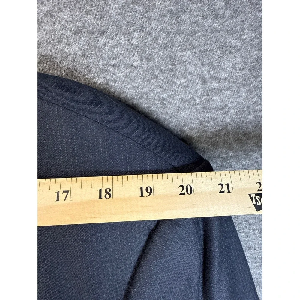 Brooks Brothers 346 Dark Gray Pinstripe Wool Blend Blazer Sport Coat Mens 46L‎
